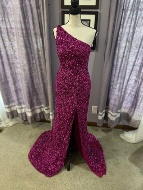 NWT Sherri Hill One Shoulder Sequin Gown